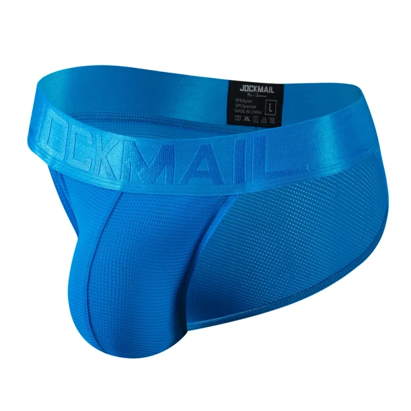 Jockmail Mans Underwear Gay Brief Nylon Mesh Sexy Low Waist Ropa Interior Hombre Letter Embroidery Sissy Panties Male Lingerie — image 46