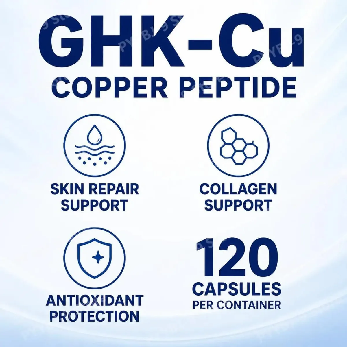 GHK-Cu Copper Peptide Capsules for Skin Repair Support Collagen Metabolism Support and Antioxidant Protection - 120 Capsules — image 2