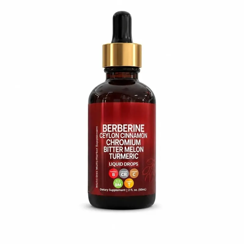 Berberine Liquid Drops Ceylon Cinnamon Chromium Bitter Melon & Turmeric Extract Multi-Ingredient Metabolic Support 60 ML — image 8