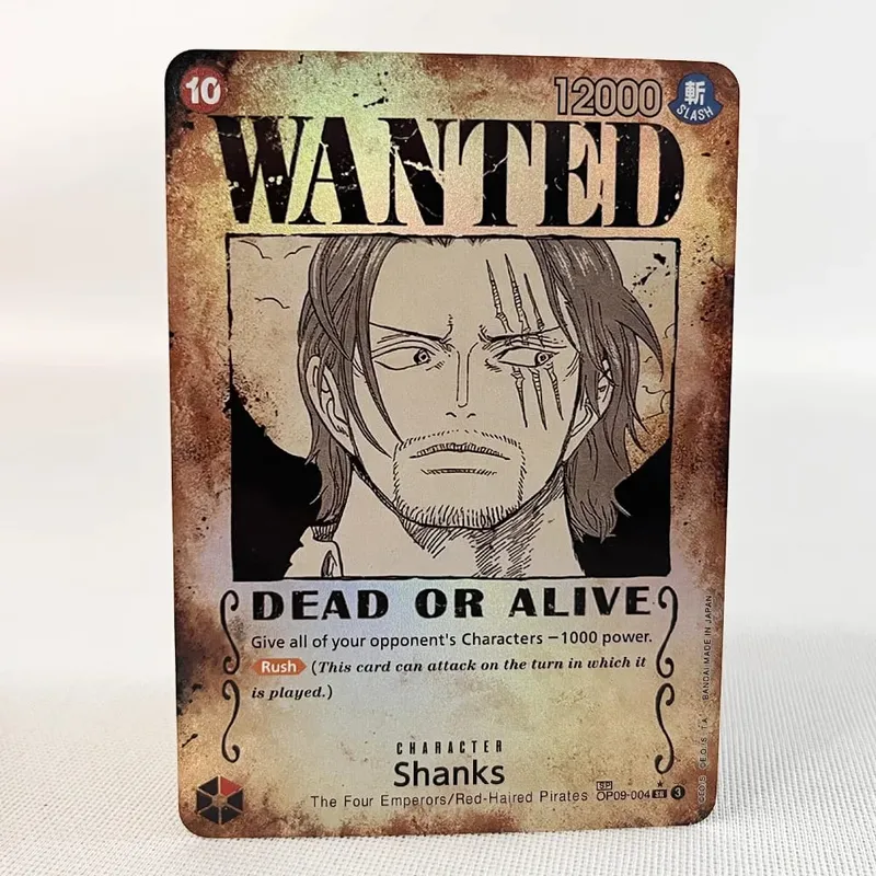 ONE PIECE Retro Wanted Poster Style Proxy Game Card Luffy Buggy Shanks Ace Anime OPCG/PTCG Card / Collection Trading Card