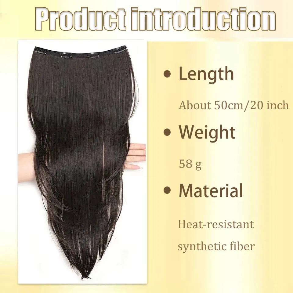 Synthetic High-layer Inward Curl Wig Extensions One-Piece Ultra-thin Invisible Hair Extension For Girl Party Halloween Christmas