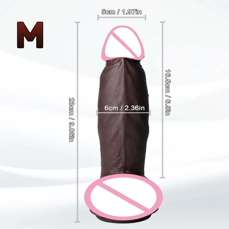 Realistic XXL Thick Penis Soft Silicone Dildo Male Genitals Vaginal Masturbation Suction Cup Dick Woman Anal Adult Sex Toys Dick — image 9