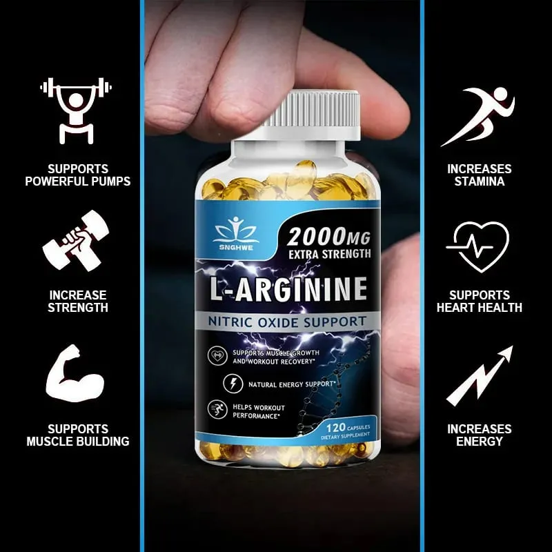 2PCS Men's L-Arginine Endurance Tribulus Terrestris Capsules Male and Female Supplements-Muscle Mass Endurance and Vitality — image 3
