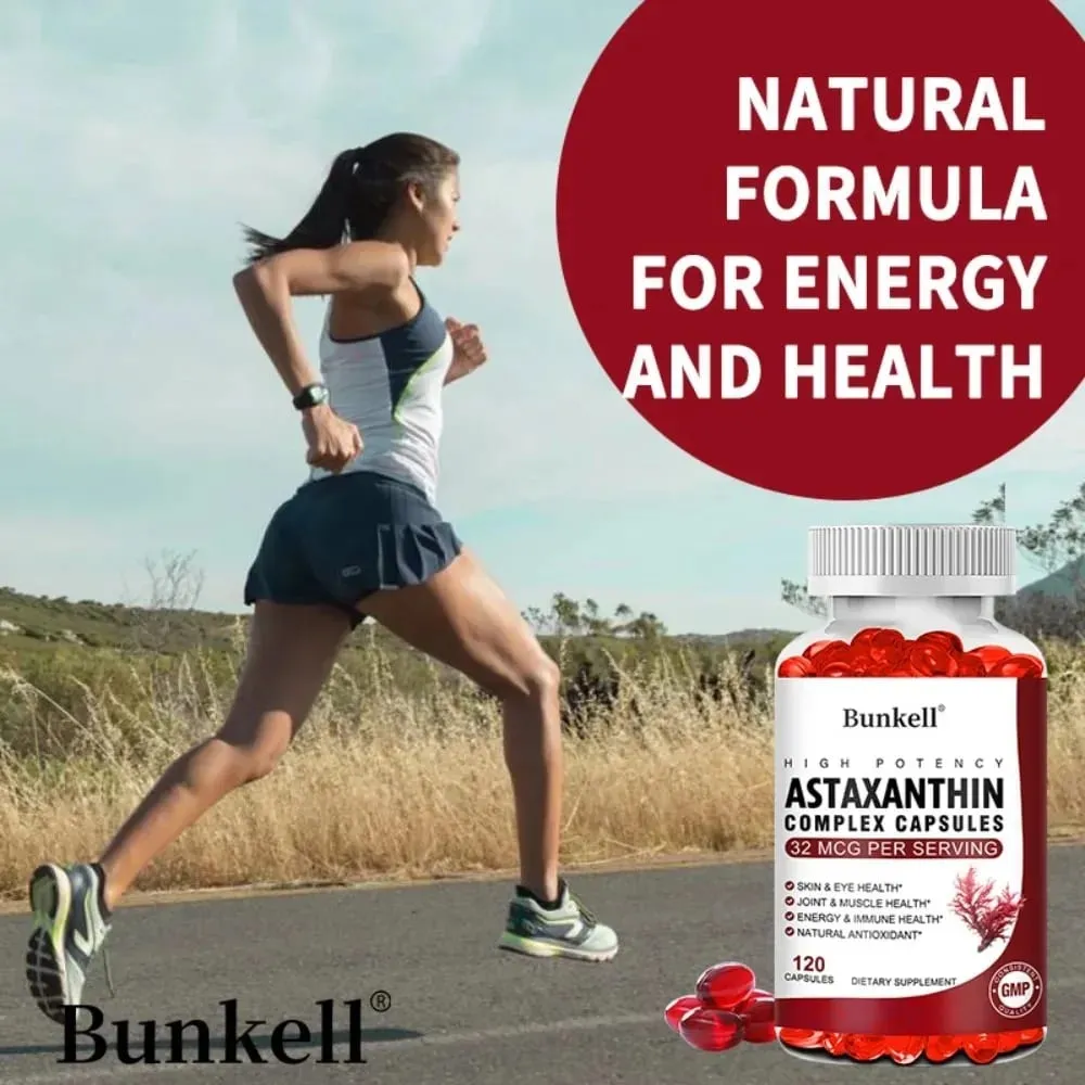 Minyak Krill Antartika 120mg Kapsul Astaxanthin 32mcg(EPA DHA) Menyokong Imuniti Sendi dan Kulit Kesihatan Kardiovaskular