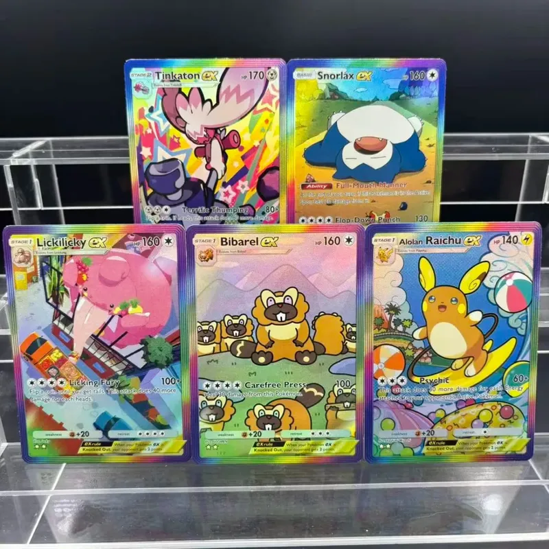 5pcs DIY POCKET Collection Cards Mewtwo Leafeon ex Self Made Single Card Classic Game Anime Card Gift Toy