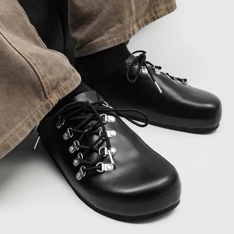 Mens Leather Loafers Non Slip Walking Flats Light Breathable Outdoor Slip on Casual Shoes for Male Work Office Driving Sneakers — image 6