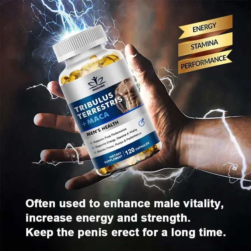 2PCS Men's L-Arginine Endurance Tribulus Terrestris Capsules Male and Female Supplements-Muscle Mass Endurance and Vitality — image 4