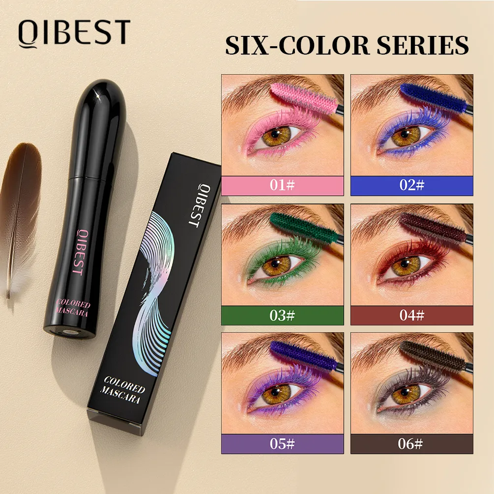 Chocolate Brown Mascara Colorful Curling Eyelash Extension Waterproof Fast Drying Lengthening Eye Black Lashes Makeup Lasting