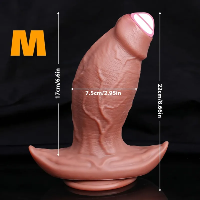 עור בשר ריאלי רך עבה דילדו כפול סיליקון פין קטן אישה גבר צעצוע מין אנאלי כוס יניקה דיק אוננות זין — image 9