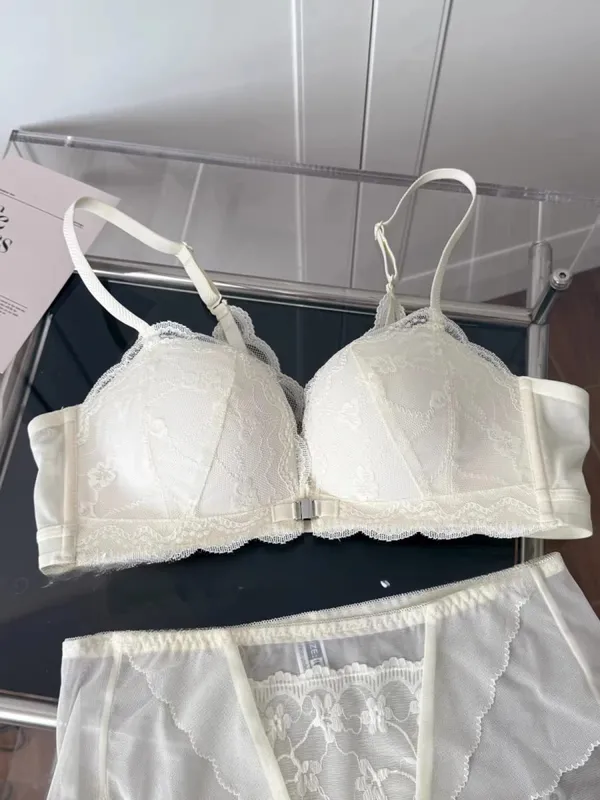 Summer Nouvelle Tendance! Soutien-Gorge Push Up à Fermeture Avant - Bretelles Dentelle Dos Bralette Légère pour Petite Poitrine — image 11