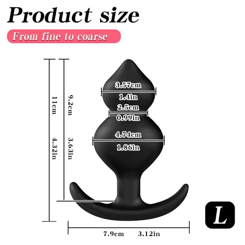 Anal Plug with Steel Balls Butt Plug Anal Beads Fetish Men Prostate Massager Sex Toys for Women Men Anal Dilator — image 9