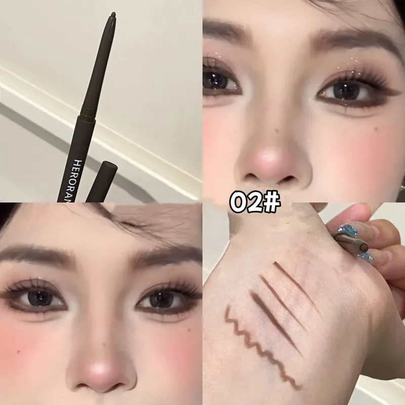 Ultra-fine Gel Eyeliner Pencil Black Brown Under Eye Liner Pen Waterproof Matte Lying Silkworm Quick Drying Lasting Eyes Makeup — image 9