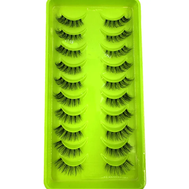 Black Eyelashes 10 Half Lashes Soft Natural Cat Eye Lashes Makeup Tool Extension Fluffy Faux Cils back-to-school season — image 19