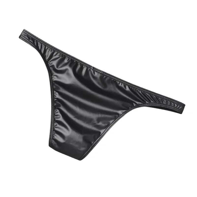 3pcs Men Bikini Faux Leather Briefs Underwear Man Sexy Mini Underpants Cuecas Butt-lifting Zipper Low Waist Male Sissy Panties — image 13