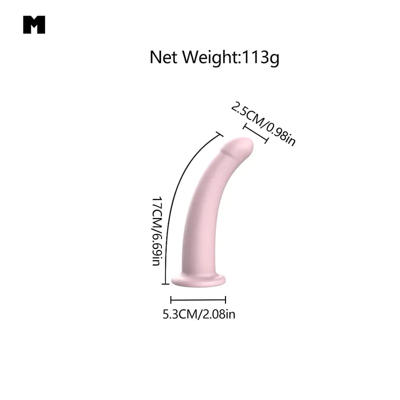 Adjustable Silicone Strap On Dildo Harness with Strong Suction Cup Slim Curved Pegging Dildo Wearable Sex Toy for Women Men Cou — image 17
