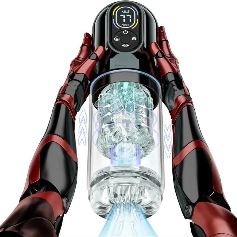 Automatic Male Masturbator Penis Pump Sex Toy for Men Pocket Pussy LCD Blowjob Sex Machine with7 Thrusting Rotating Modes