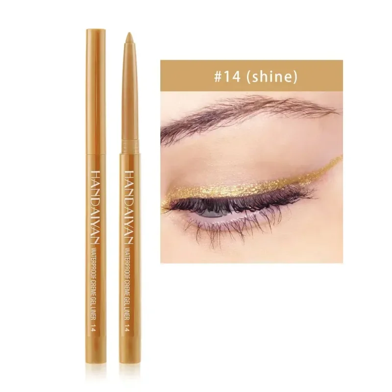 1PC Glitter Shine Eyeliner Gel Pencil Sexy Colorful Long-Lasting Shimmer Makeup Matte Colored Eye Liner Cream Pen Cosmetic Tool