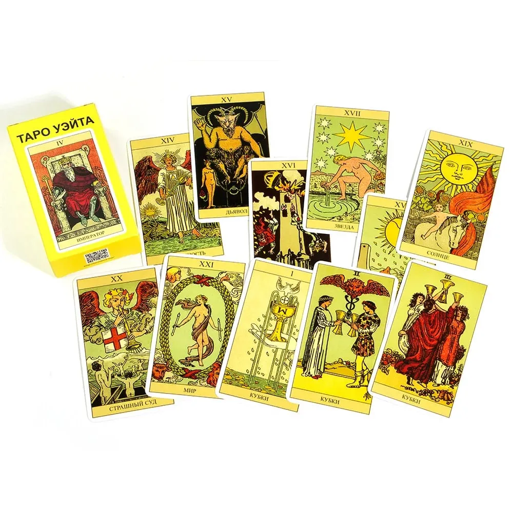 Tarocchi Rider Waite Tarocchi Gioco da tavolo Divinazione Carte Oracle Russo Spagnolo Versione inglese per principianti Gioco di società Giocattolo