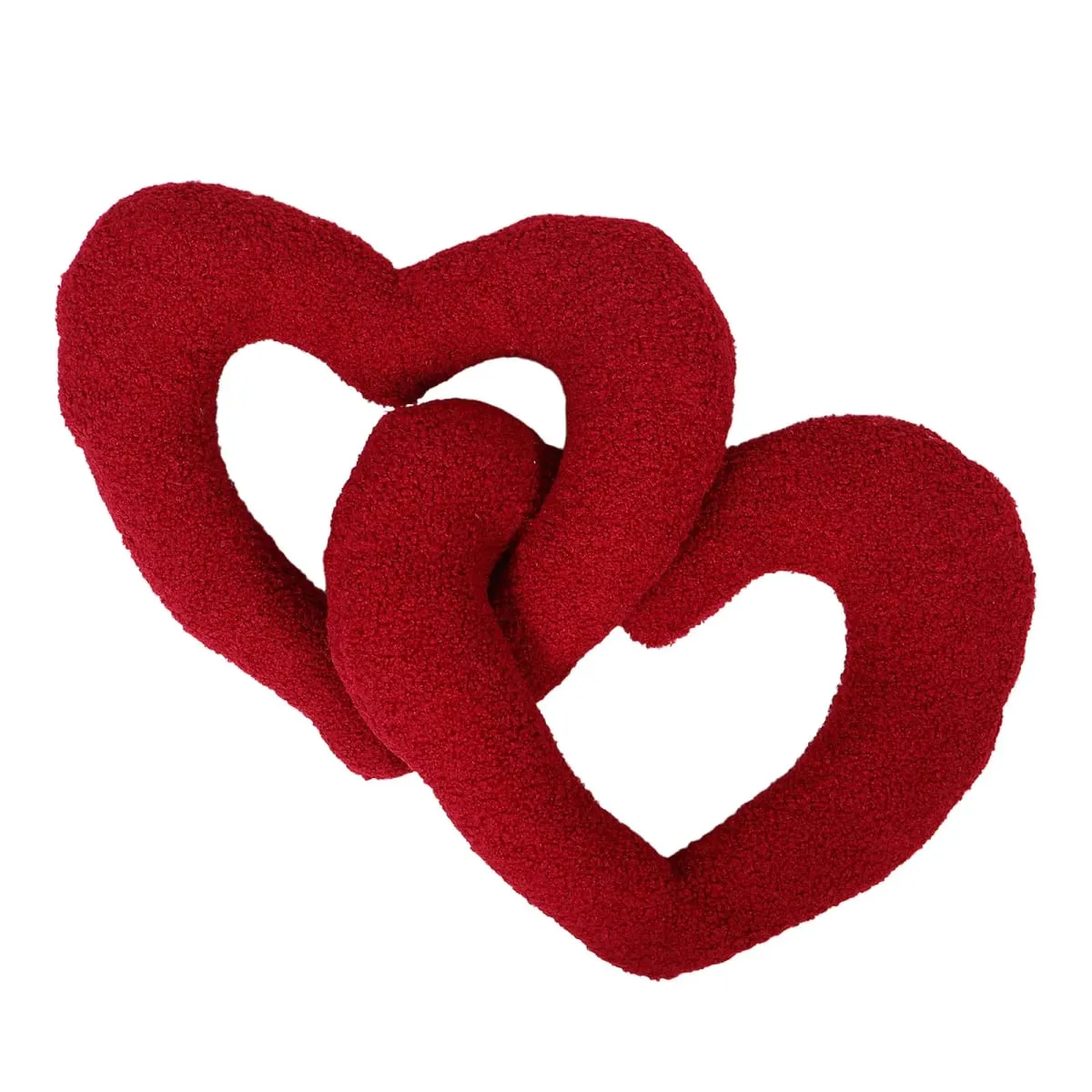 Red Heart Pillow Cushion Handmade Soft Love Throw Decorative Pillow for Sofa Bedside Valentine's Day Romantic Home Decor