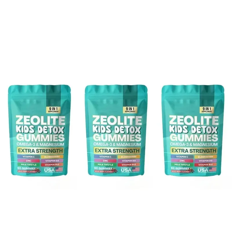 Zeolite Gummies 9-in-1 na may Zeolite Omega-3 Magnesium Elderberry Vitamin C Milk Thistle Vitamin D3 Zinc B12 60 Gummies — image 9