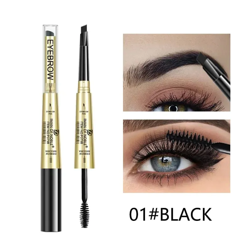 Ultra Fine Dual Head Eyebrow Pencil Mascara Set Natural Waterproof And Long-Lasting Professional Eyebrow Pencil Makeup