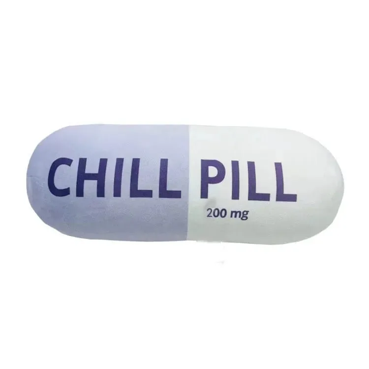 Funny Chill Pill Plush Pillow Cute Cartoon Stuffed Plushie Soft Sofa Cushion Hugging Doll Nap Sleep Pillow Birthday Gift — image 5