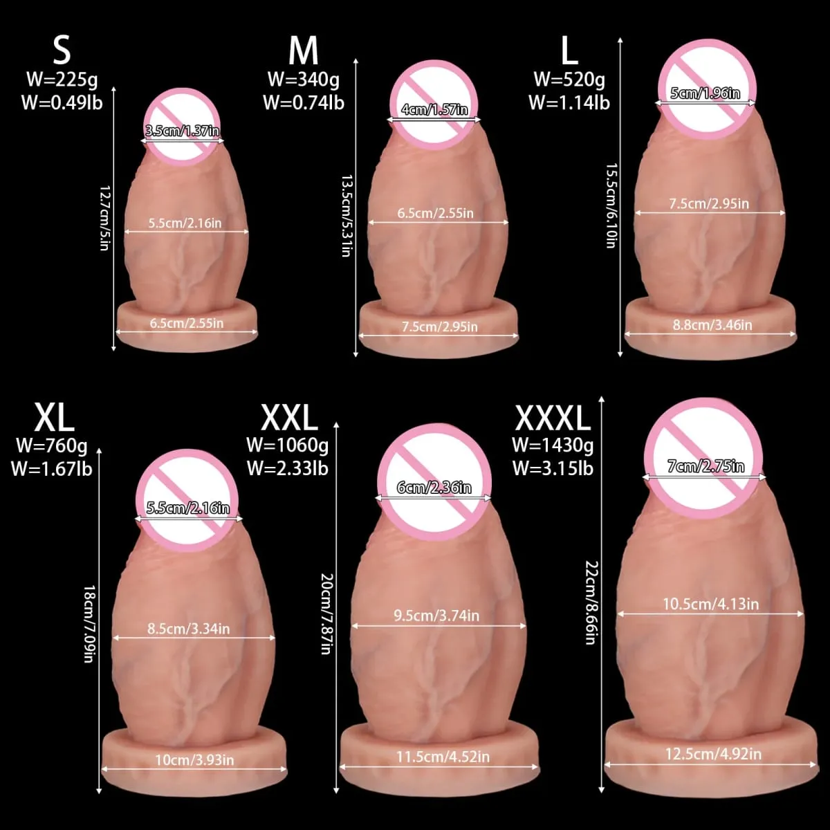 Nuevo realista, grande, enorme, grueso, consolador Anal, tapón Anal, gigante, grande, suave, de silicona, tapón Anal, expansor, entrenamiento, juguetes sexuales para adultos para mujeres — image 6