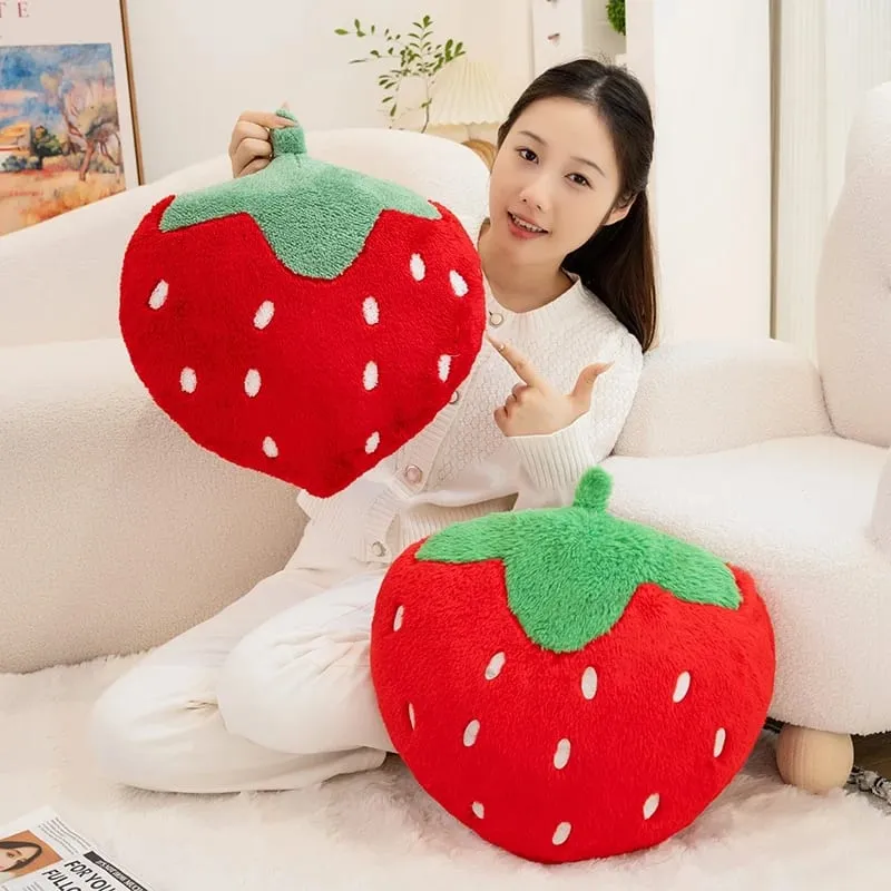 Strawberry Pillow Soft Stuffed Plush Toys Sweety Strawberry Sofa Hugging Pillow For Home Cushion Fruit Theme Birthday Gifts
