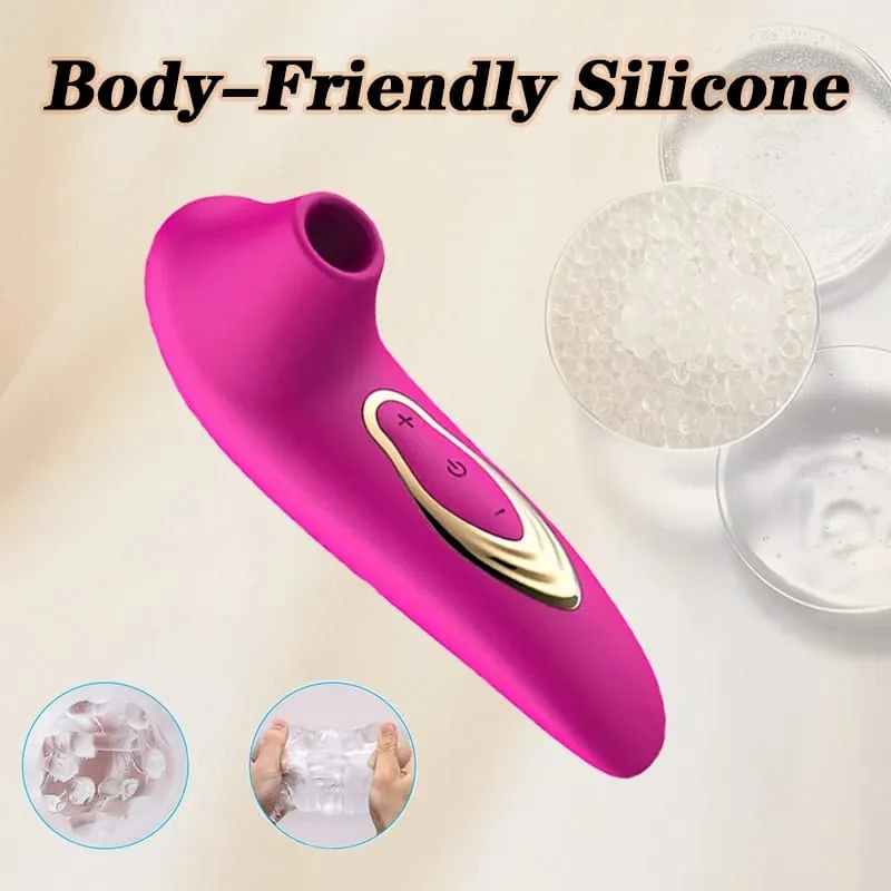 Vibratore per succhiare il clitoride per donne, vibratori a ventosa per clitoride con 5 modalità di aspirazione e vibrazione Clitoride giocattolo sessuale rosa impermeabile