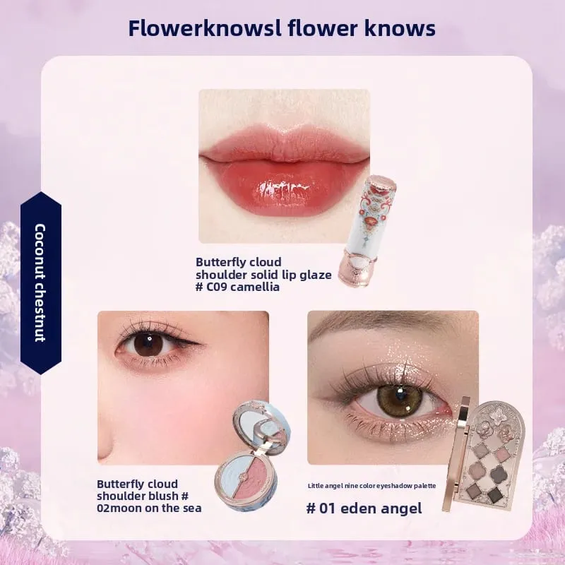 Flowerknows make-up Dárkové sady Little Angel Bunny Zahradní mušle Šperky Glaze na rty Tvářenka Flower Know SWEETIE BEAR Blush korektor