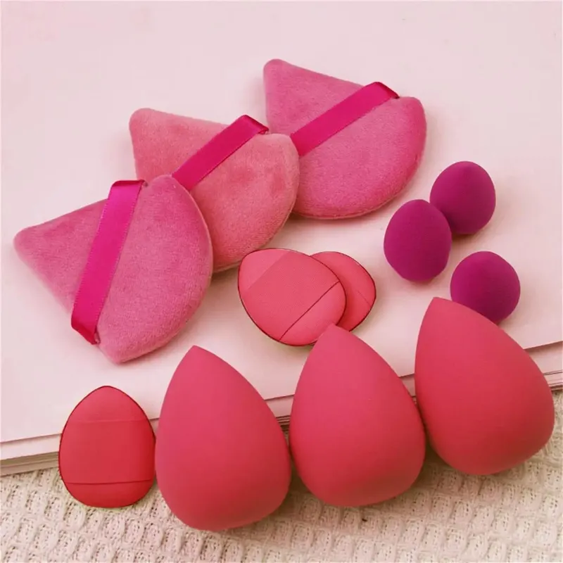 12-teiliges kleines, mittleres und großes Kombinationsset Makeup Puff Essential für Anfänger