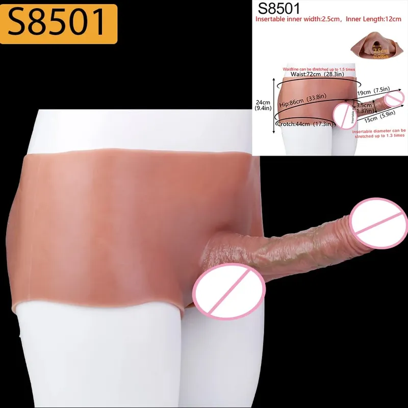 Strap-On Lifelike κάλυμμα πέους насадка на член Large Hollow DildoPants Intimate ενήλικα σεξ παιχνίδι για σεξ ζευγάρια