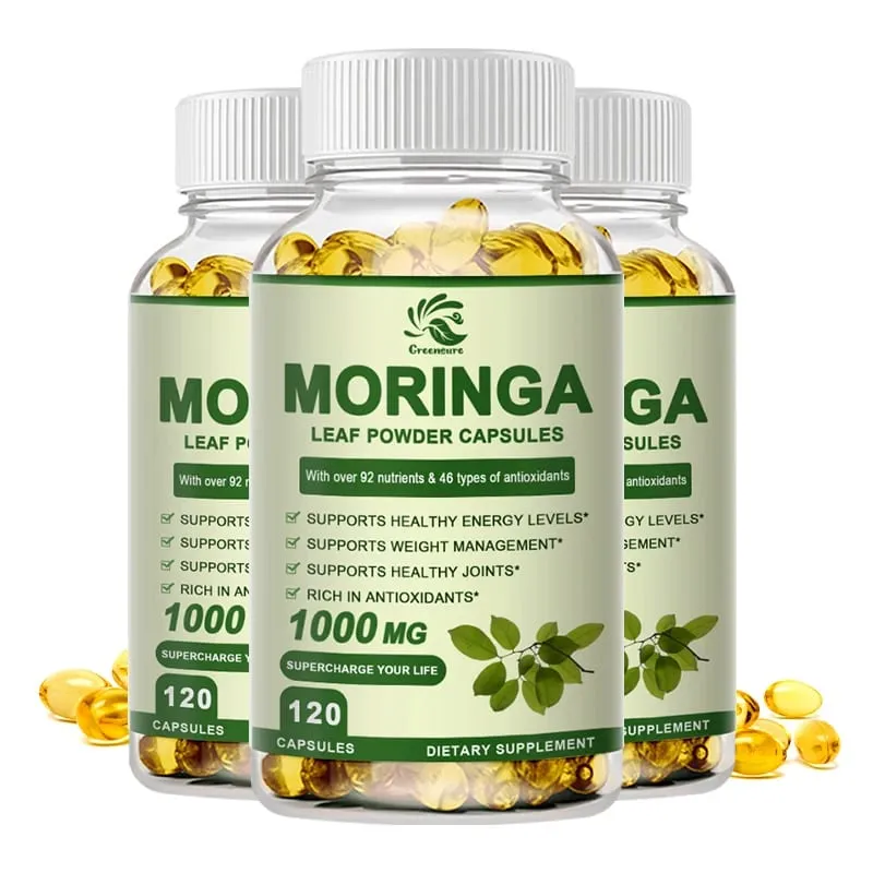 Ang Greensure Moringa Oil ay Nagsusulong ng Metabolismo Suporta sa Pagbawas ng Timbang Pag-aayos ng mga Napinsalang Cells Pinapaginhawa ang Pamamaga ng Cardiovascular Health