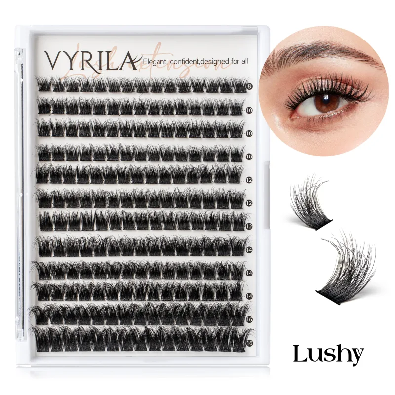 Individuální řasy Cluster C Curl Mix Shluky řas 3D Wispy DIY prodloužení řas 0,1 mm Super tenký pásek Obnovitelné přírodní řasy