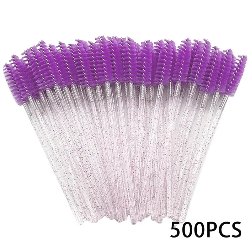 500/1000pcs Eyelash Brush Applicator Χονδρική Lash Mascara Wands Brushes For Eyelash Extension Eyebrow Spoolies Beauty Tools