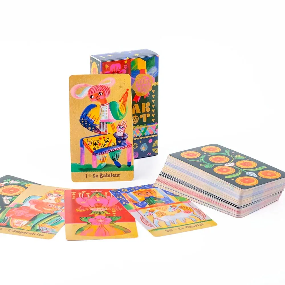 Pipspeak Tarot 10.3*6cm A Delightful 78-card Marseille-style Deck Embrace The Whimsical World of Pip Reading — image 1