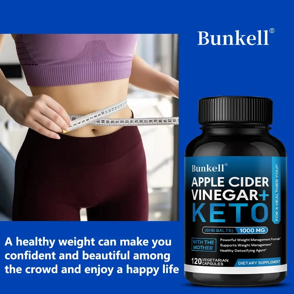 Keto Apple Cider Vinegar Capsules 1000mg Support Metabolic Function Digestion Appetite Management & Body Cleansing