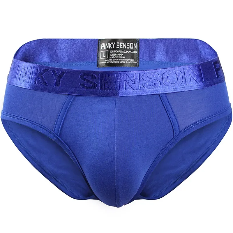Pinky Seaso Brand Pinakamabentang Sexy Triangle Pants Modal Manipis Solid na Kulay na Panloob na Kasuotang Panloob na Lalaki Modal Briefs Ventilate Plus Size Men — image 5