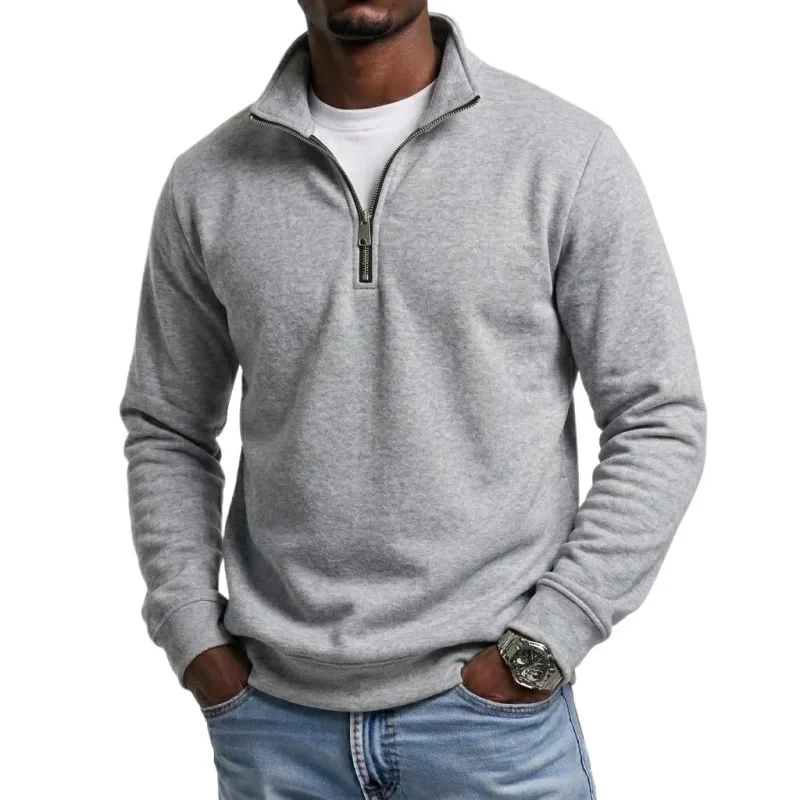 Outdoor Men Zipper Sweatshirts Spring Quarter Zip Pullover Half Zipper Hoodie for Men Gym Man Autumn Solid Men's Sweatshirt Coat
