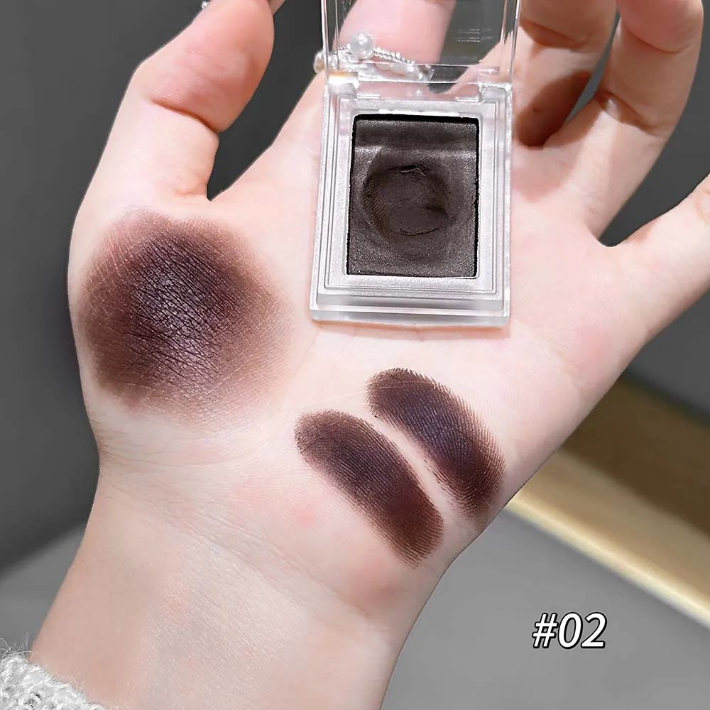 Dark Red Brown Monochrome Eyeshadow Cream Mashed Potato Natural Smudge-Resistant Non-Drying Matte Eye Shadow Waterproof Eyeliner — image 6