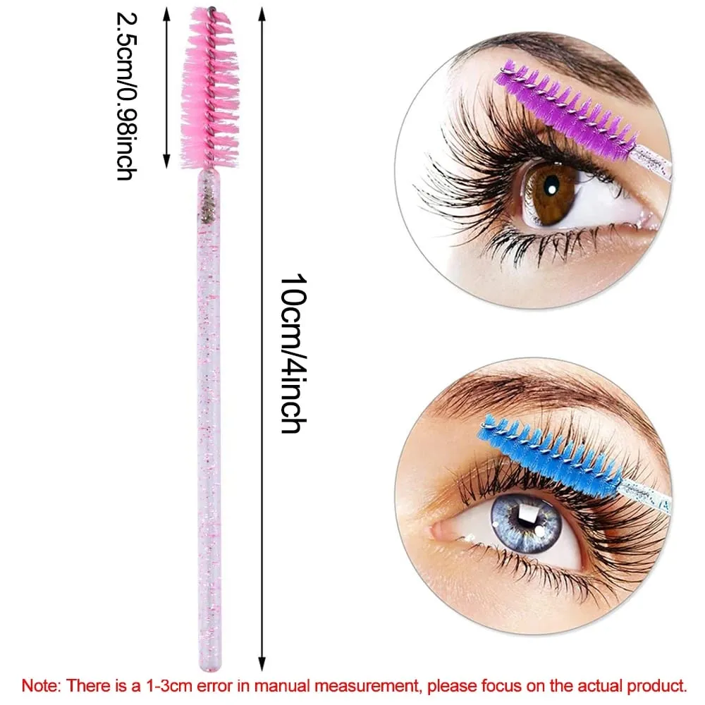 500/1000pcs Eyelash Brush Applicator Χονδρική Lash Mascara Wands Brushes For Eyelash Extension Eyebrow Spoolies Beauty Tools