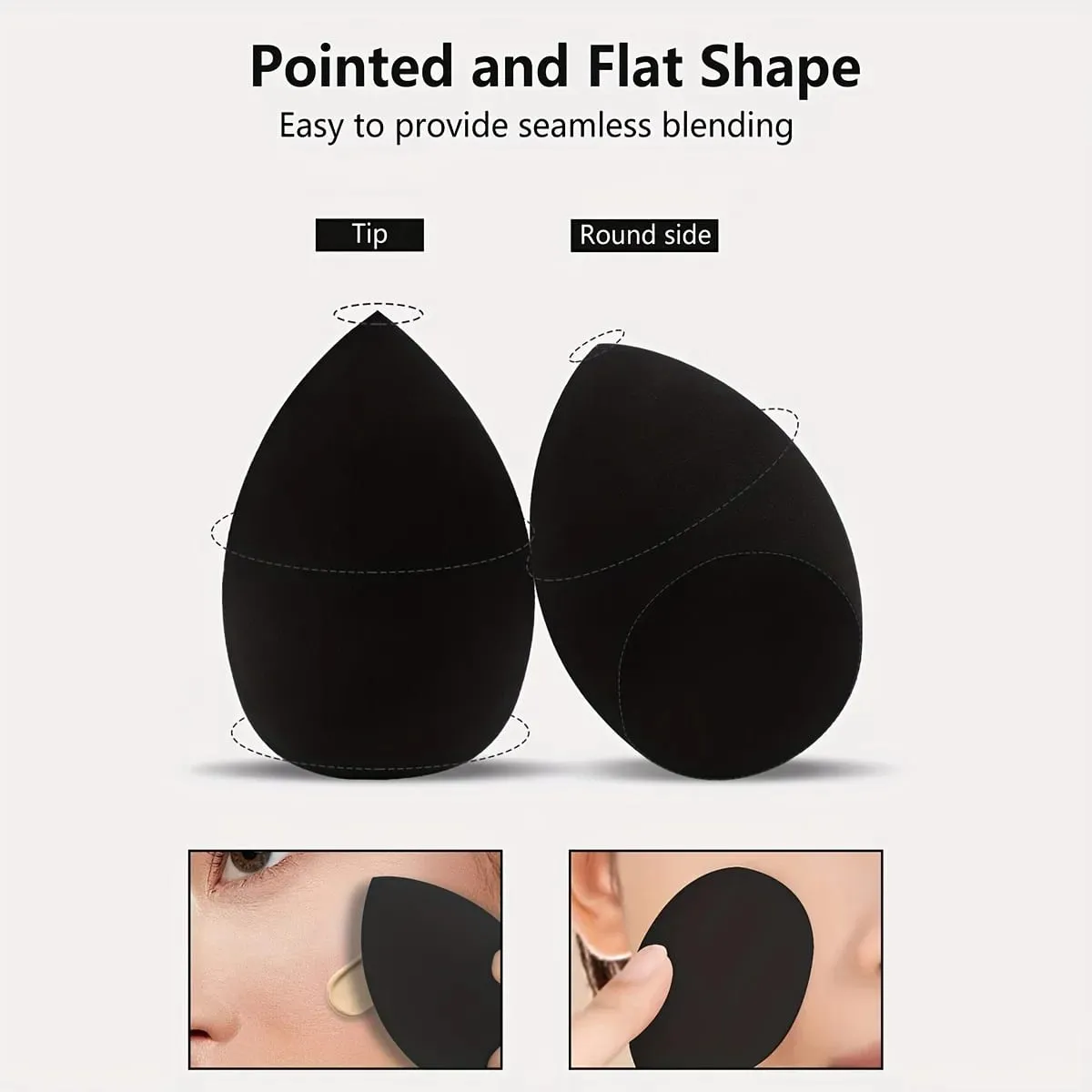 8Pcs Beauty Egg Makeup Sponge Blenders Beauty Sponges Foundation Applicator Makeup Puff Make Up Tools — image 2
