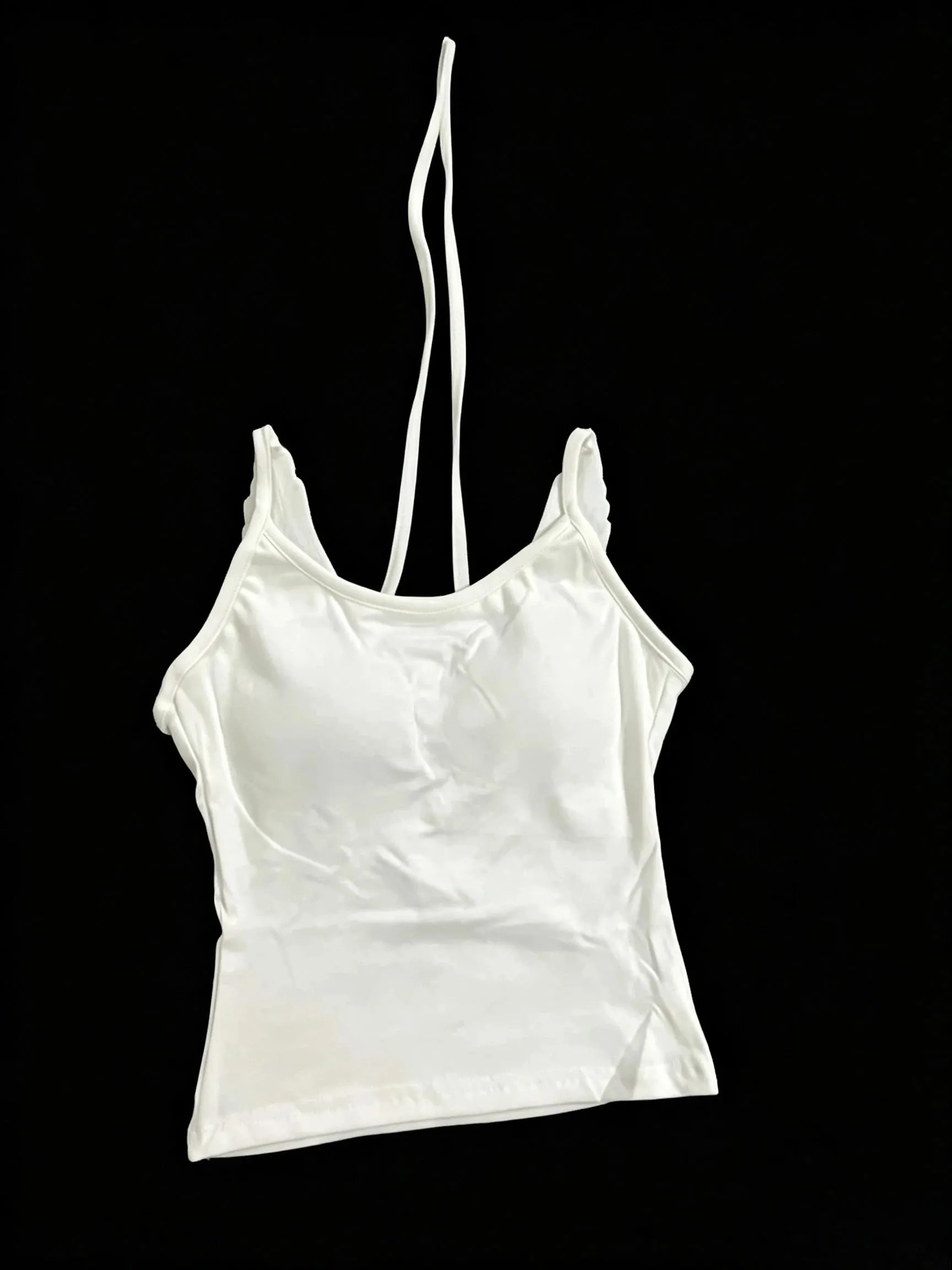White Angle Wings Embroidered Camis Y2K Sexy Sleeveless Backless Bow-Tie Straps Slim Vest Woman Summer Tank Top — image 6