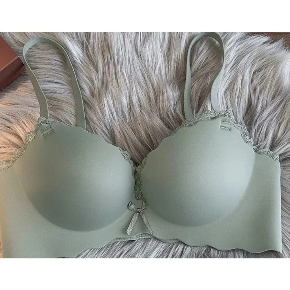 セクシーWomen Wireless Seamless Bra Set One‑Piece Push‑Up Brassiere Small Bust Side Support Anti‑Sag Soft Ladies Intimates Lingerie — image 3