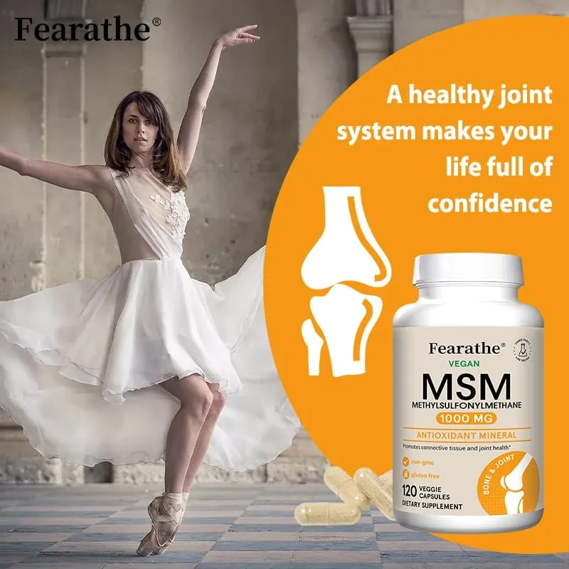 MSM 1000 Mg - 120 Veggie Capsules - Methylsulfonylmethane - Dietary Supplement Antioxidant Supports & Strengthens Joints — image 5