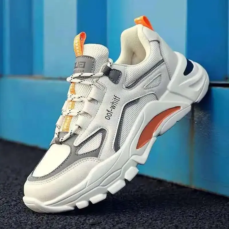 Spring 2026 Men's Trendy Breathable Mesh Sneakers Casual Running Dad Shoes Versatile Ins Style - New Arrival
