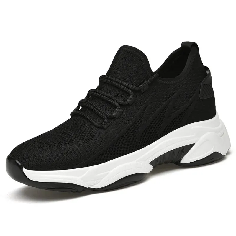Men's Invisible Height Increasing Casual Shoes 10cm Elevator Breathable Mesh Upper Walking Shoes with Soft Bottom