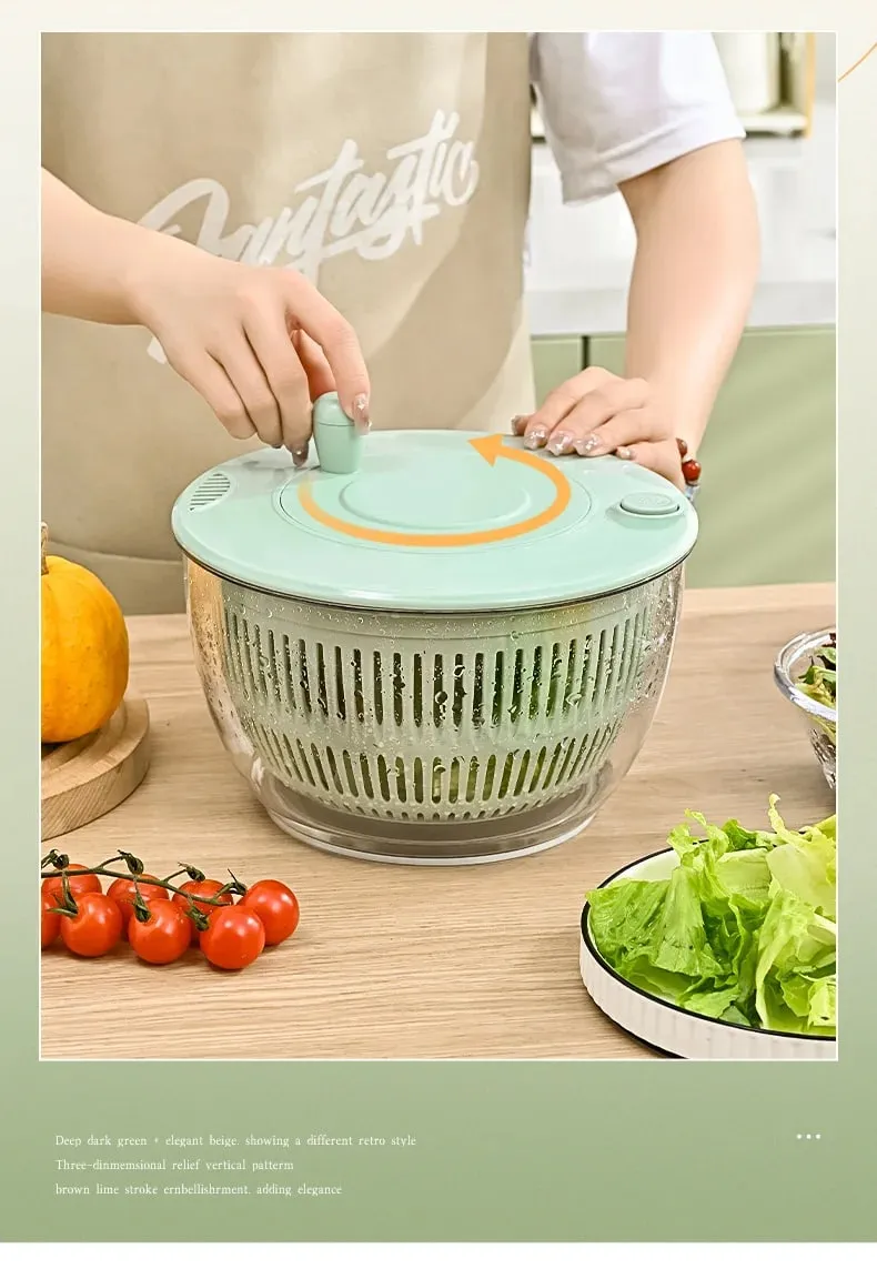 Multi-Functional Vegetable Salad Dehydrator Vegetable Cutter Household Cucumber and Potato Slices Drain Basket Fruit Drain Water