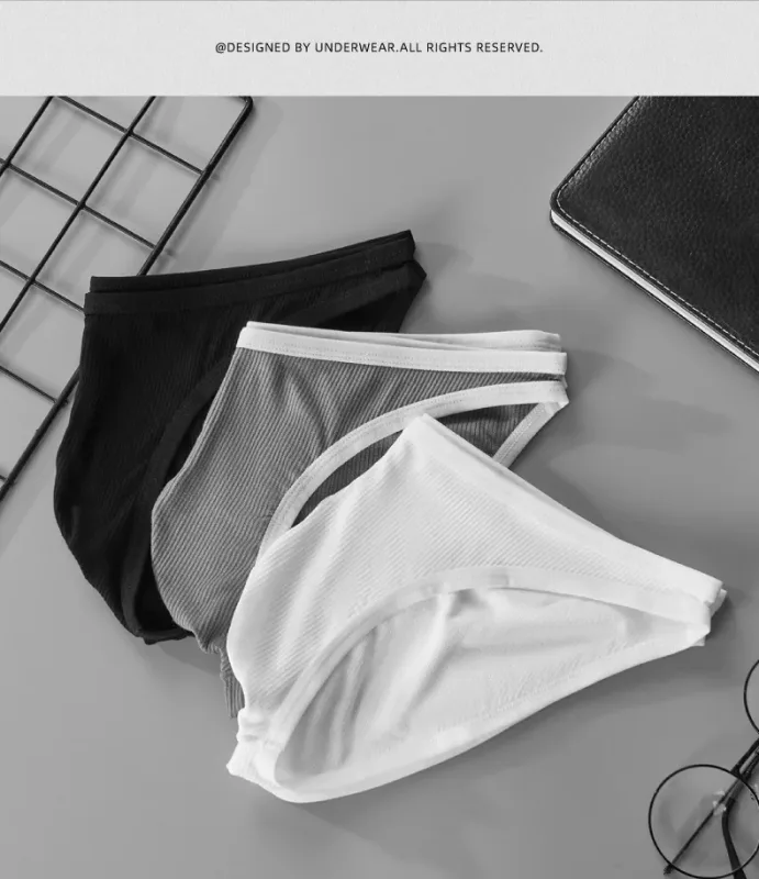 Men's Single Layer Briefs Ultra Thin U Convex Pouch Underwear Breathable Moisture Wicking Sexy Summer Panties