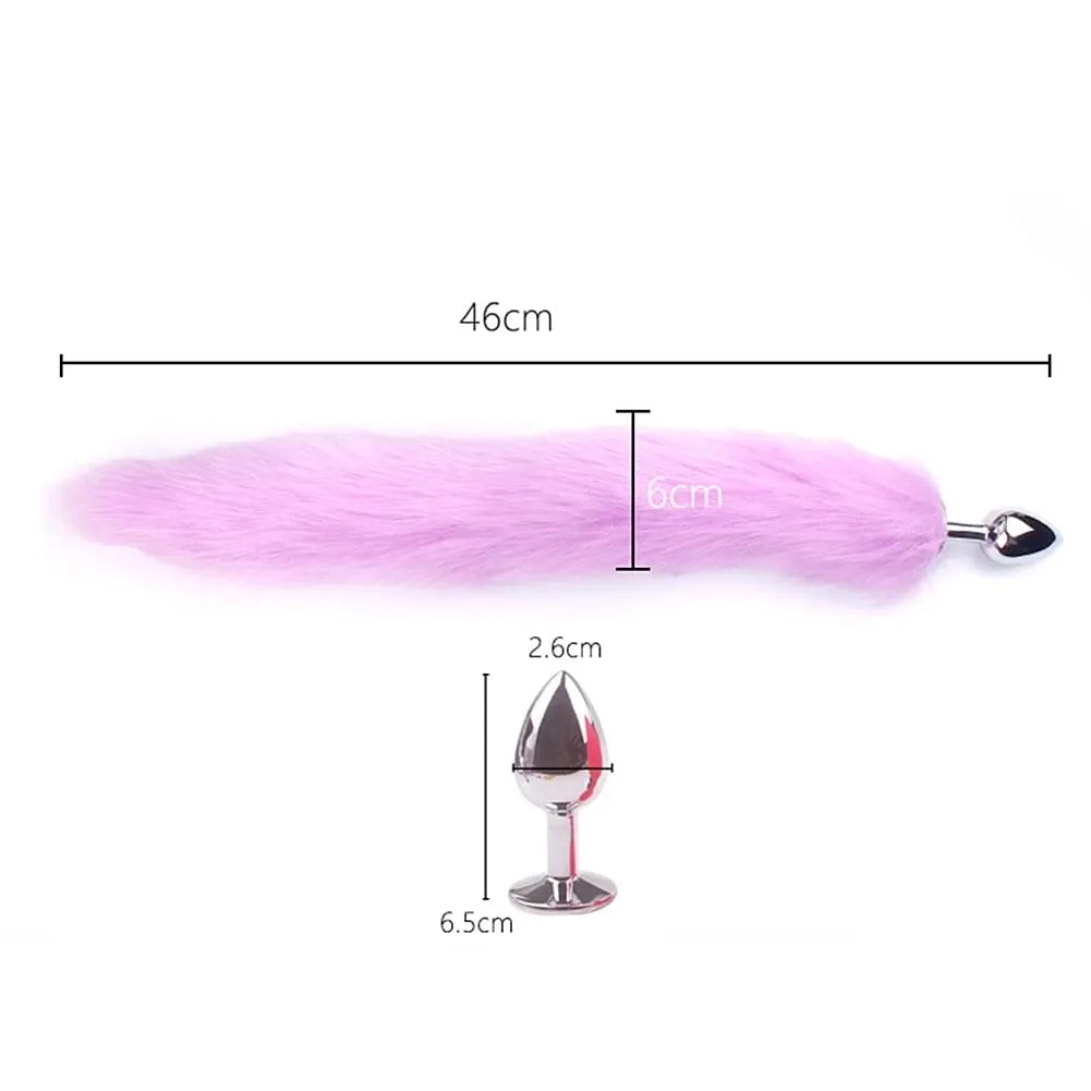 Plush Rabbit Tail Fox Tail Anal Plug Metal Butt Plug Prostate Massager BDSM Cosplay Erotic Sex Toy for Women Adults Sex Toy Gift